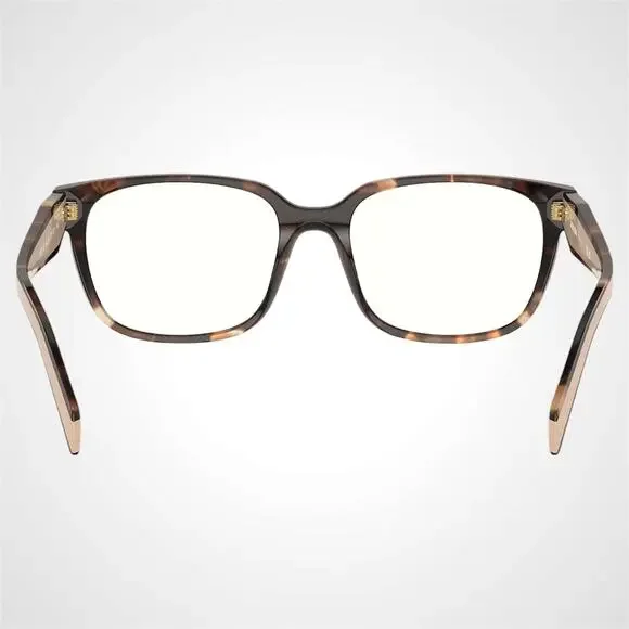 New PRADA Eyeglasses Square Brown Caramel Havana 52-18-140mm